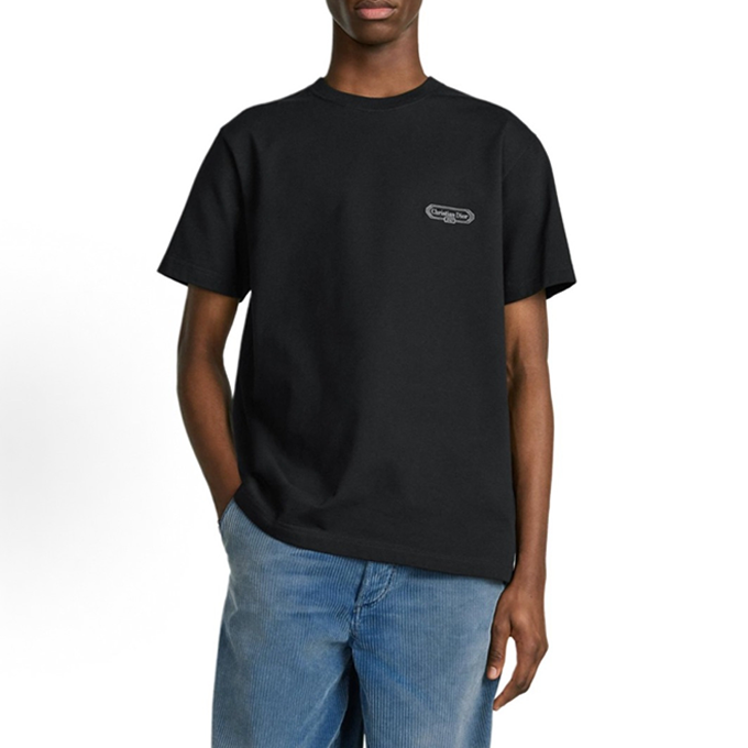 dior mini cd embroidery short sleeve t-shirt